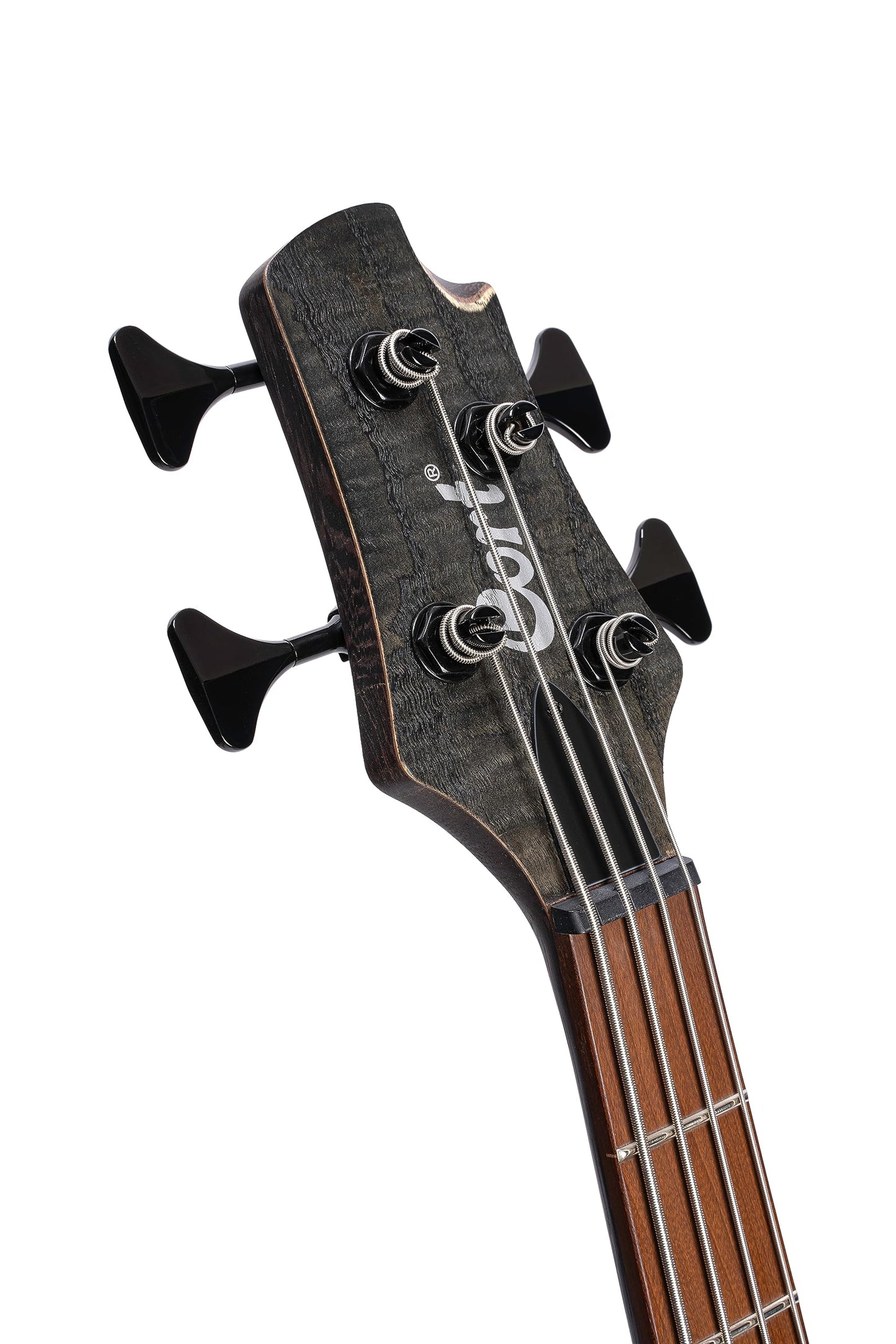 Cort 4 String Bass Guitar, Right, Open Pore Transparent Black (B4ELEMENTOPTB)