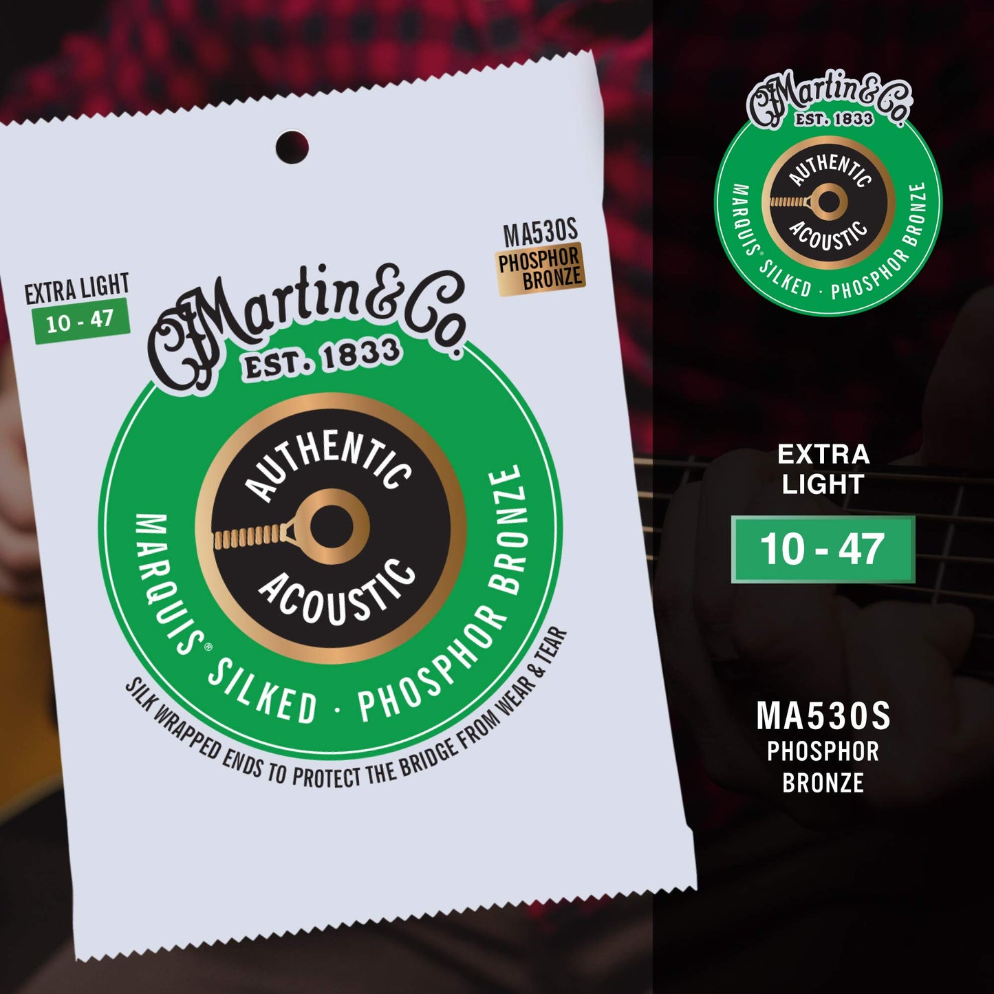 Martin Authentic Acoustic Guitar Strings - Marquis Silked