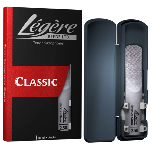 Légère Reeds - Tenor Saxophone Reed, Classic, Strength 2.50 (TS2.50) - Premium Synthetic Woodwind Reed