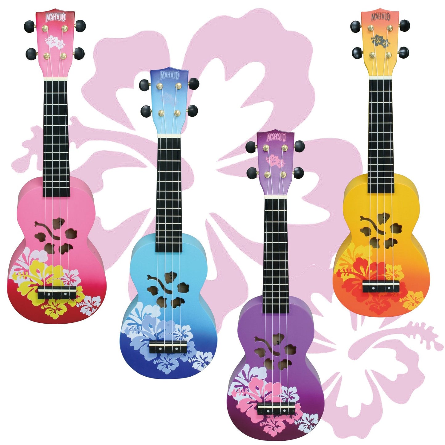 Mahalo Ukuleles Mahalo Designer Series Ukulele, Right Handed, Purple Burst, Soprano (MD1HB ppb)