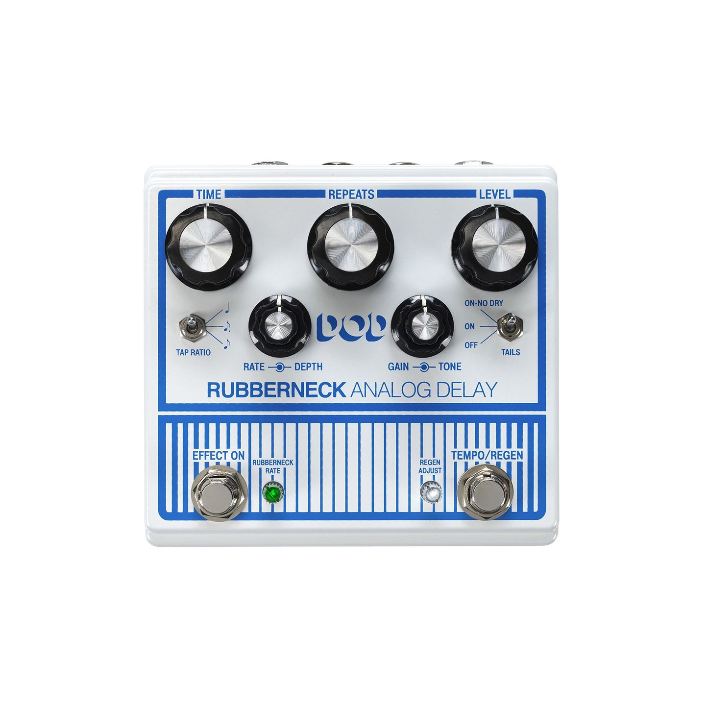 Other Guitar Delay Effects Pedal, White (DOD-RUBBERNECK-U)