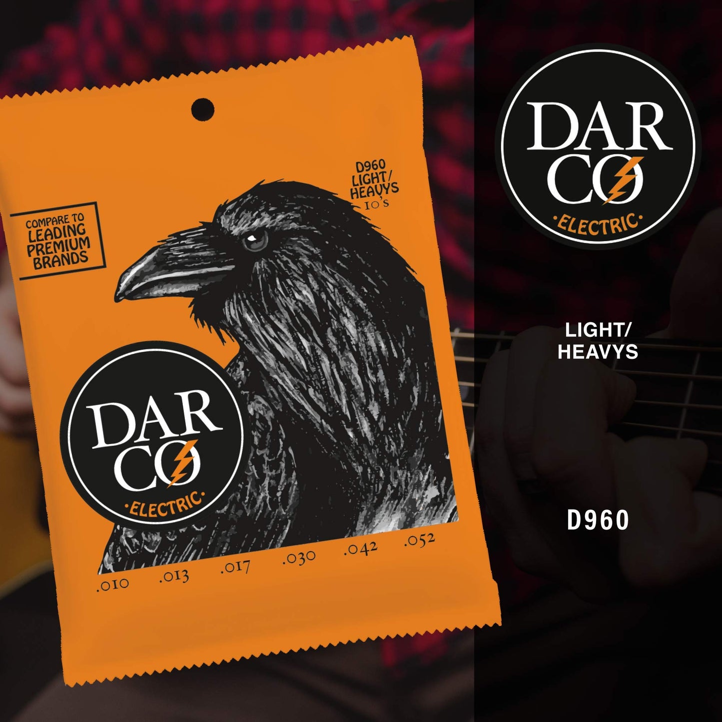 Darco Electric Guitar Strings, Light/Heavy (D960)