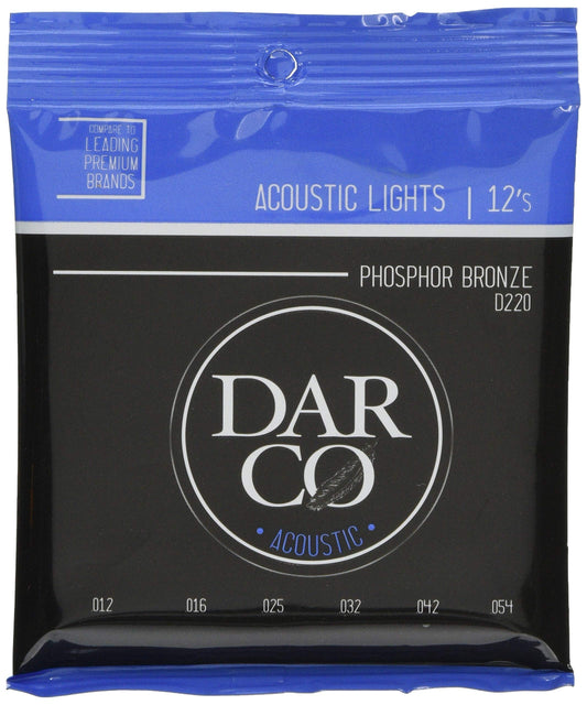 Darco Acoustic Strings, 92/8, 6 String, Light