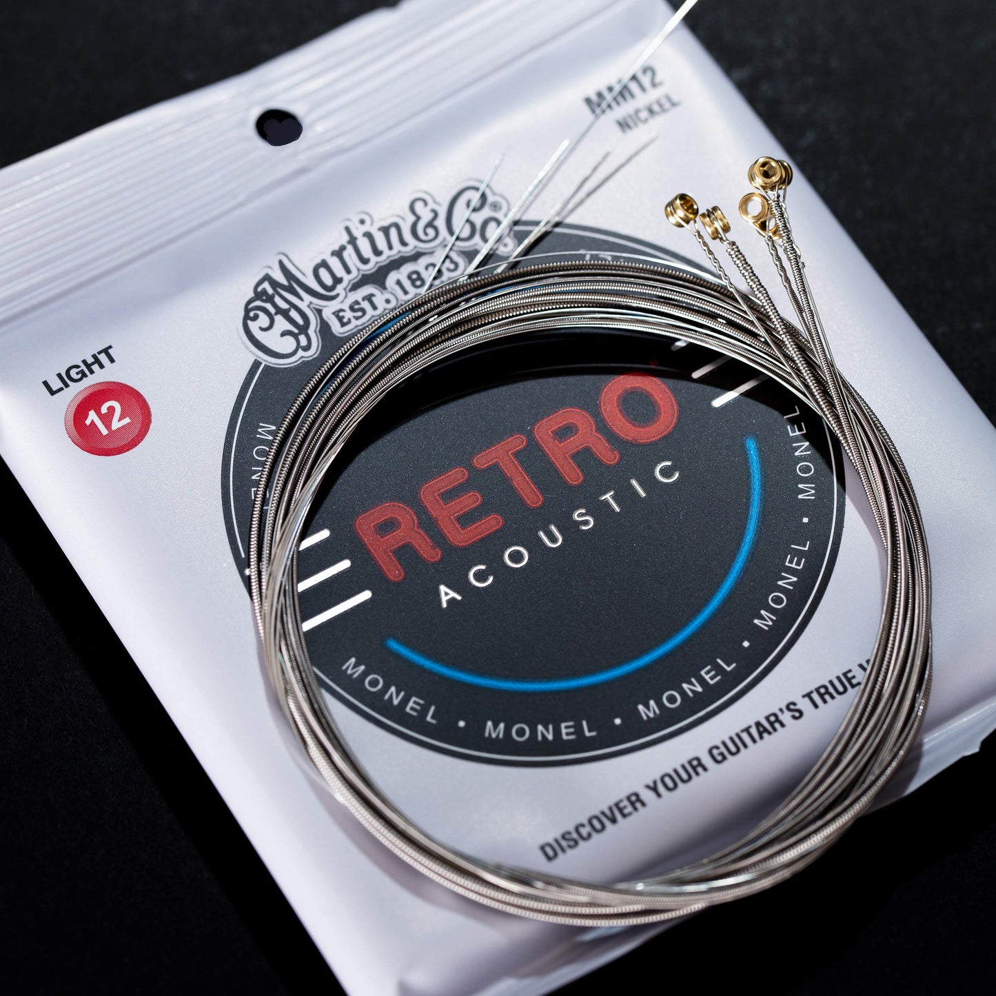 Martin Retro Acoustic MTR13 Bluegrass-Gauge Guitar Strings, Tony Rice’s Choice, Monel Nickel