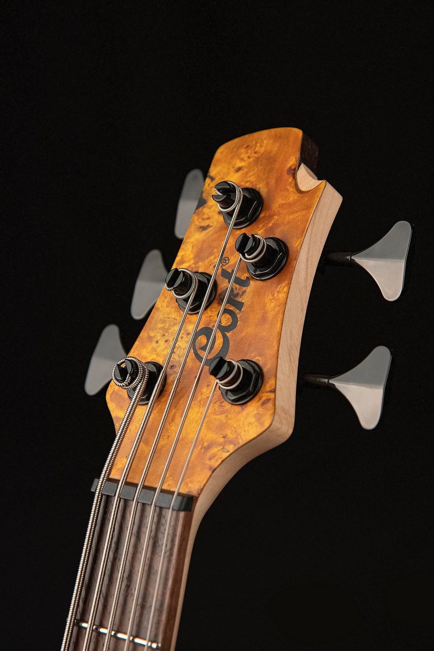 Cort Artisan Series A5 Plus 5 String Bass Guitar, Open Pore Amber (A5PLUSSCAOP)