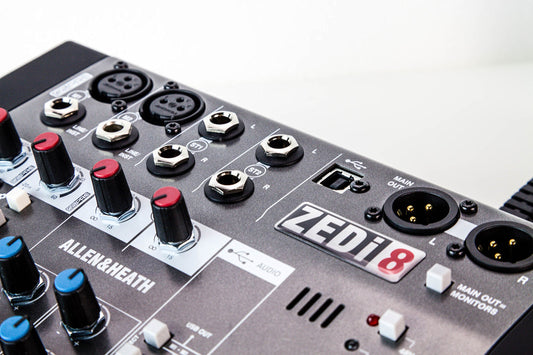 Allen & Heath ZEDi-8 - Compact Hybrid Audio Mixer/USB Interface (AH-ZEDi-8)