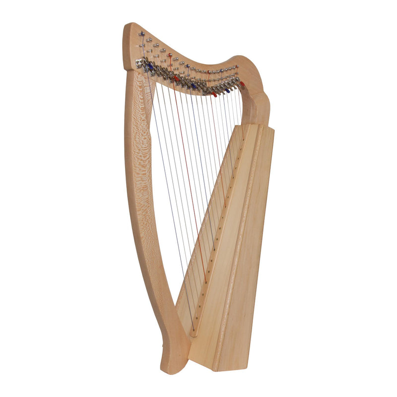 Roosebeck 19-String Pixie Harp - Lacewood w/Full Chelby Levers
