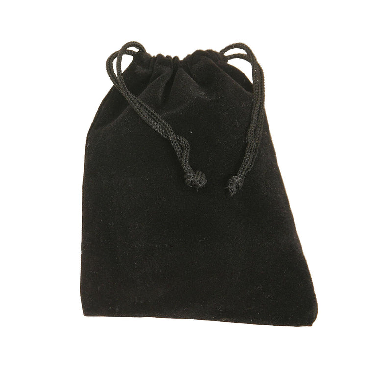 Velvet Bag with draw string, Black