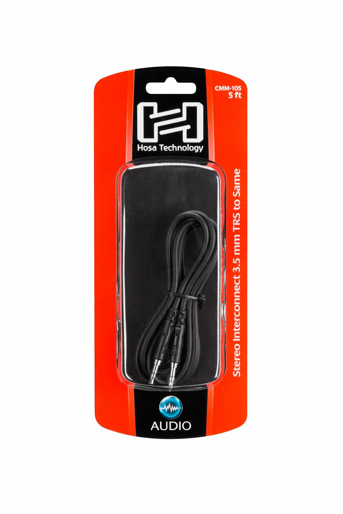 Hosa CMM-105 Stereo Interconnect, 3.5 mm TRS to Same, 5 Feet