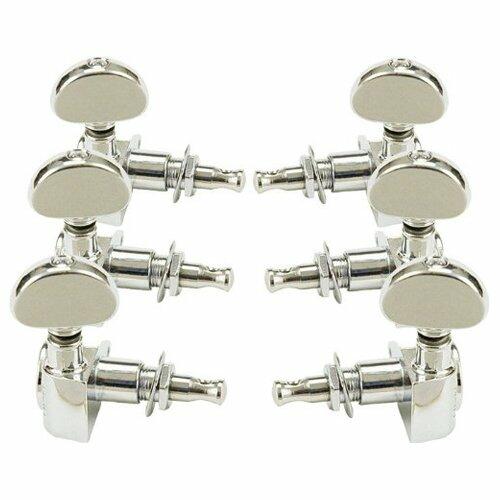 Grover Rotomatic Guitar Tuning Machines - 14:1 Ratio - 3 per side - Nickel
