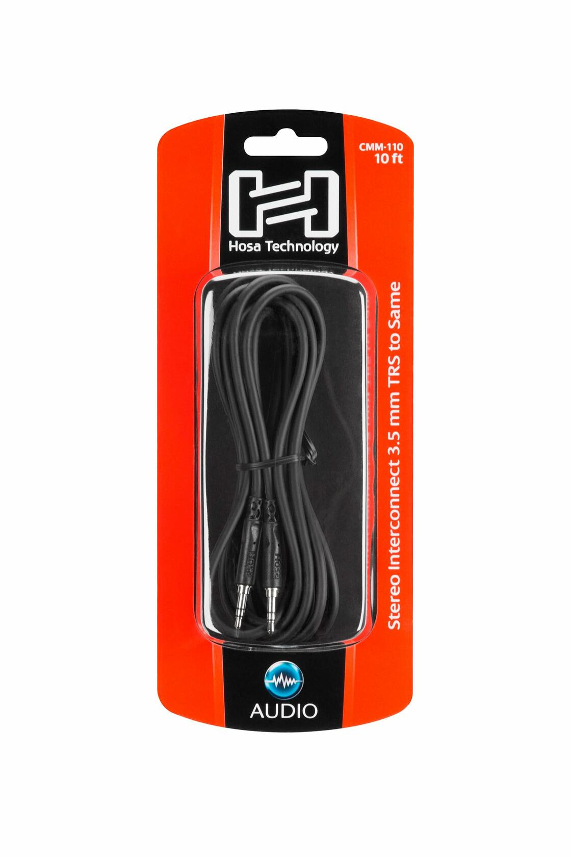 Hosa CMM-110 Stereo Interconnect, 3.5 mm TRS to Same, 10 Feet