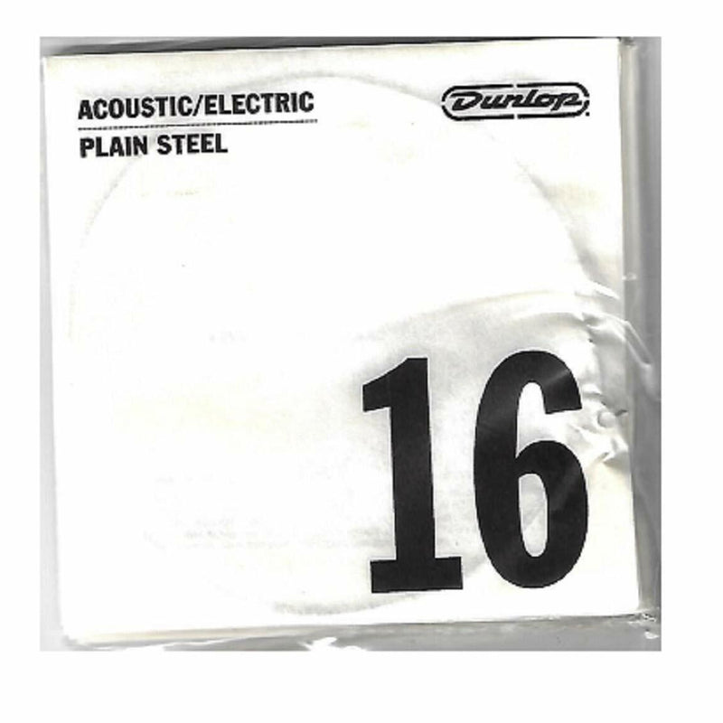 Jim Dunlop DPS16 16 Gauge Plain Steel Electric Guitar B or G String (Single)