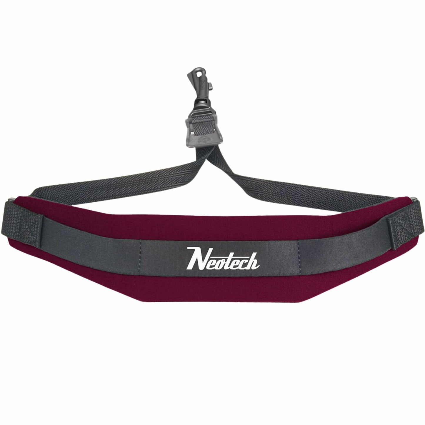 Neotech Saxophone Swivel Hook Neck Strap Soft Sax Padded for Alto Tenor Baritone Soprano – (Regular, Wine) - Made in USA