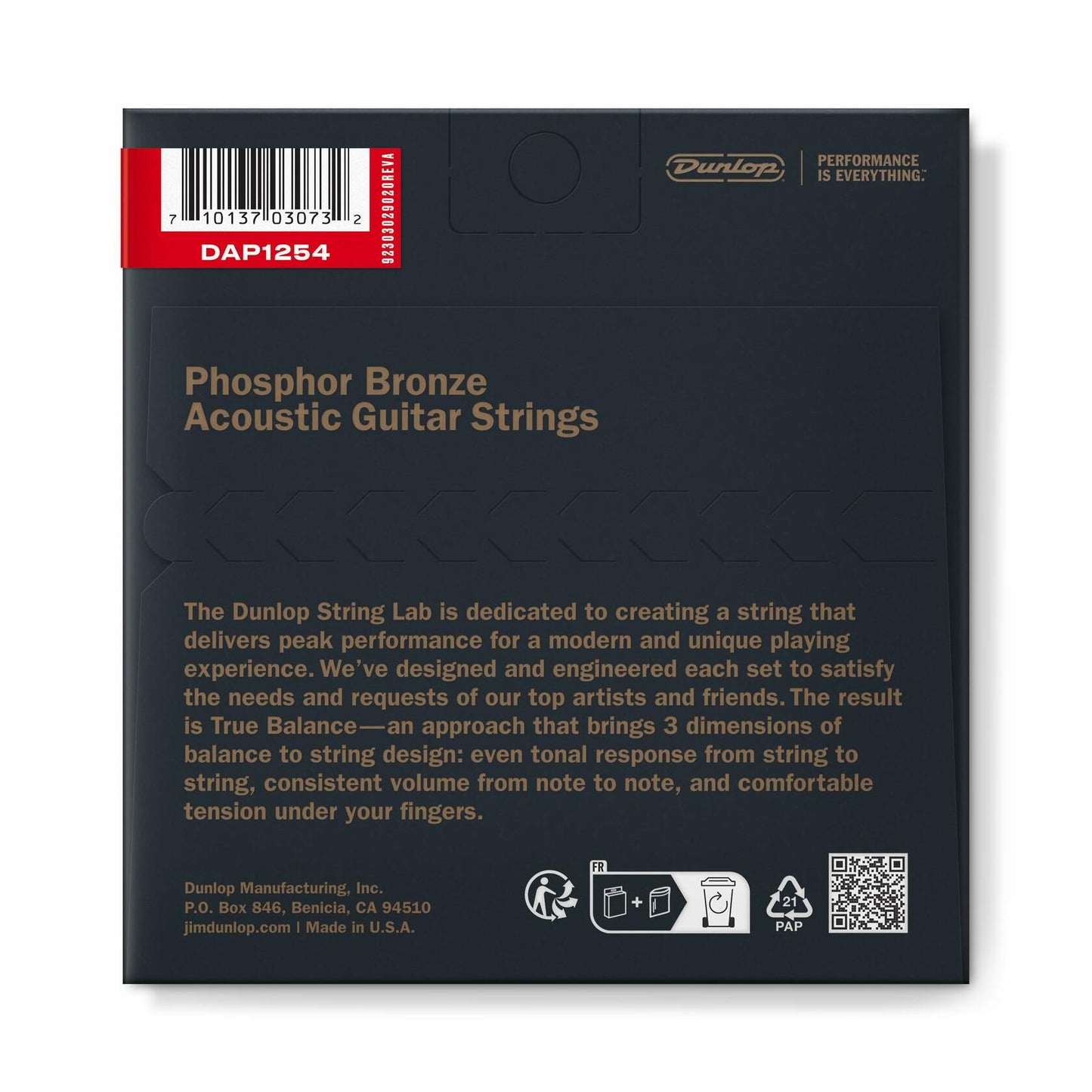 Jim Dunlop Phosphor Bronze 12-String 12-54 Acoustic Guitar Strings