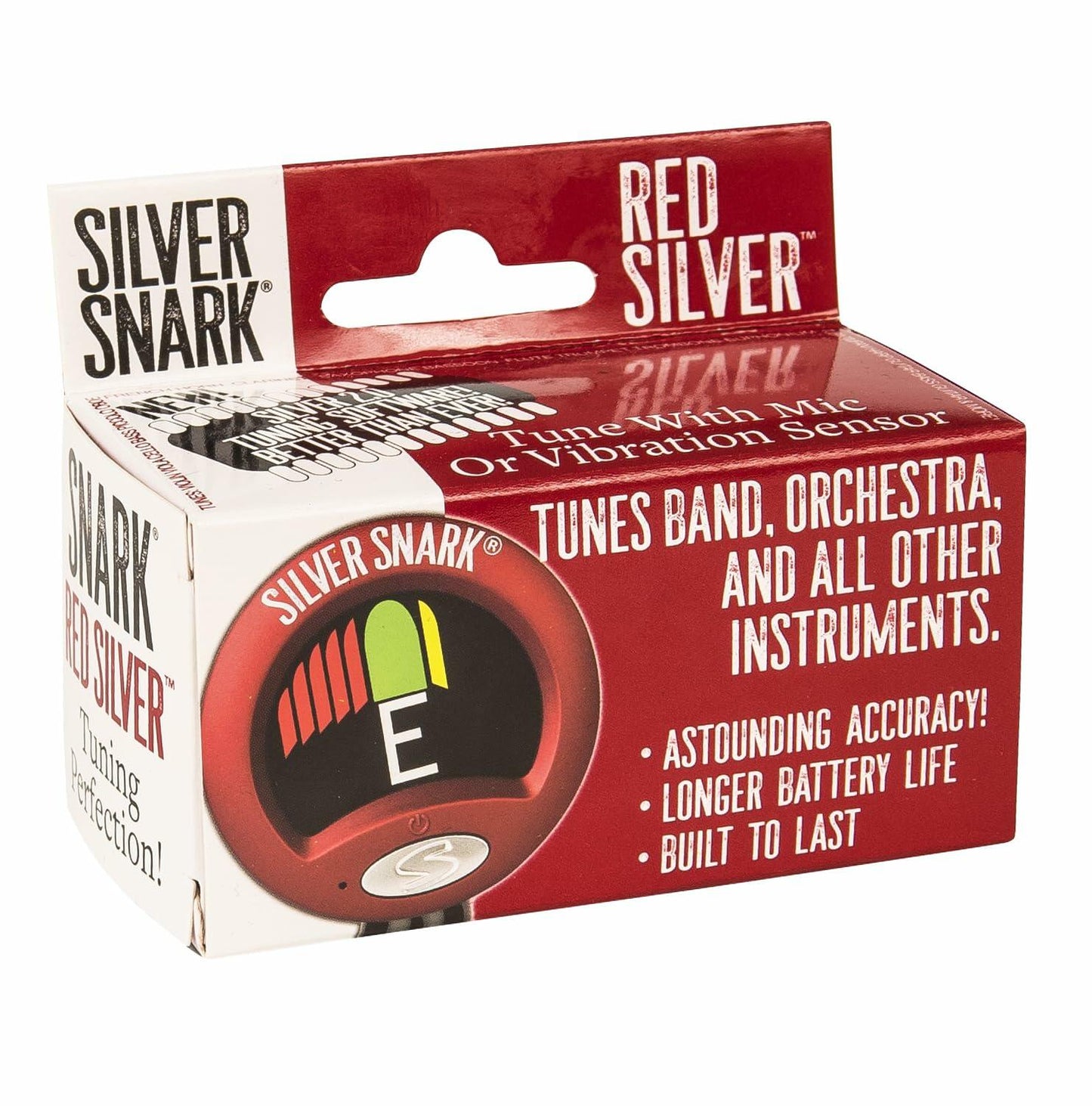 SNARK 2 Clip-on All Instrument Tuner-Red/Silver (SILRED)