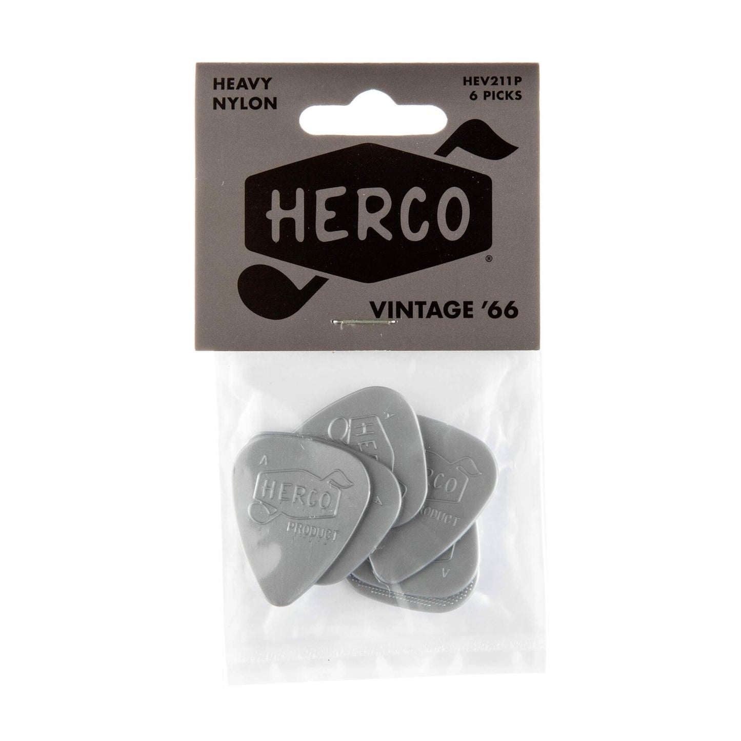 Herco® HEV211P Vintage '66, Silver, Heavy, 6/Player's Pack