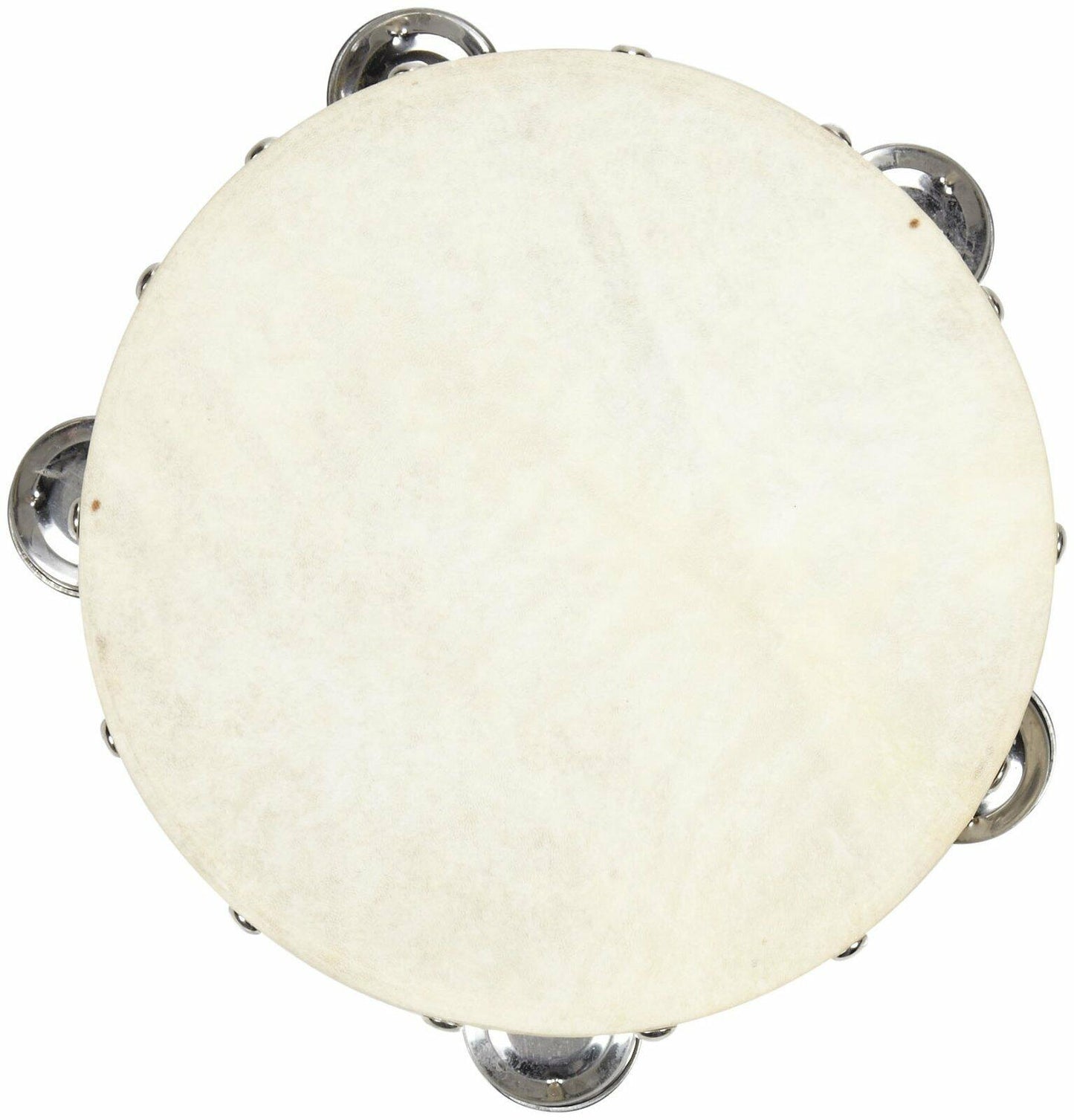 Trophy Tambourines With Non-Replaceable Skin Head - 8" Single Row