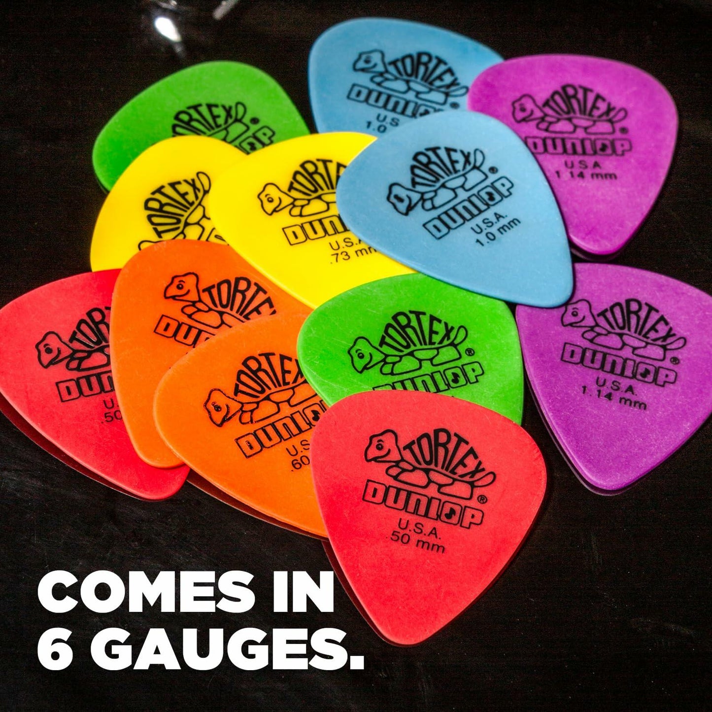 Dunlop Tortex Standard .73mm Yellow Guitar Pick, 12 Pack