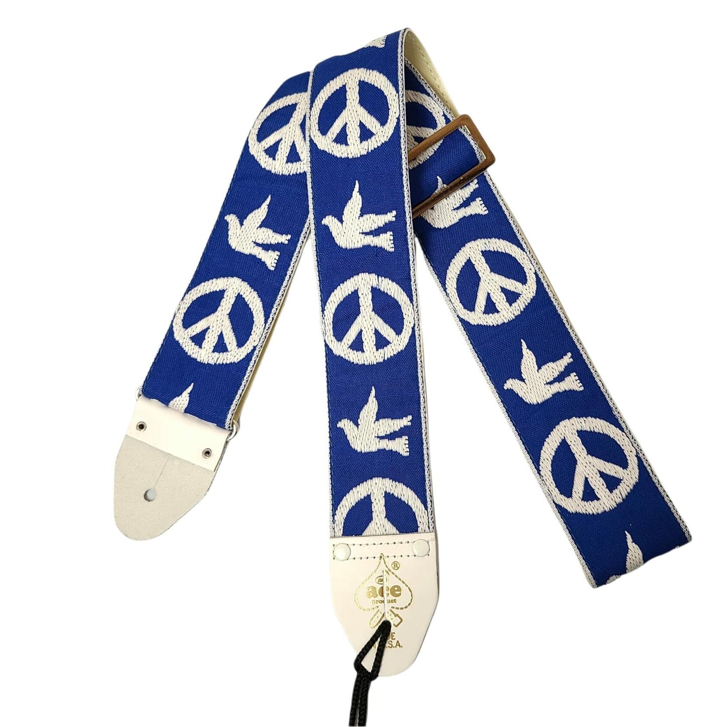 Ace Vintage Reissue Guitar Strap by D’Andrea – Vintage Rock Style – Adjustable – Fits Electric, Acoustic & Bass