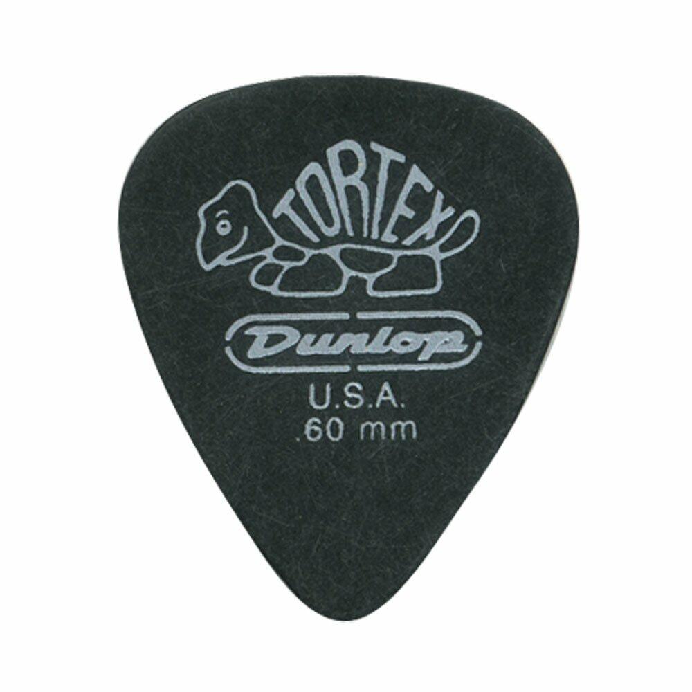 Dunlop 488R.60 Tortex® Pitch Black, .60mm, 72/Bag