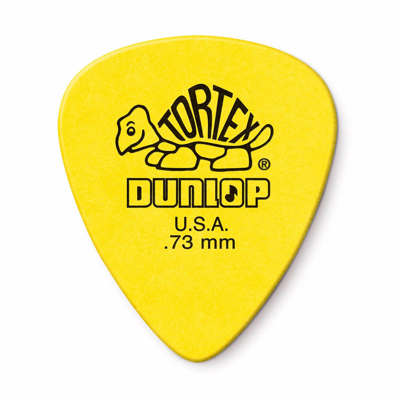 Dunlop Tortex Standard .73mm Yellow Guitar Pick, 12 Pack