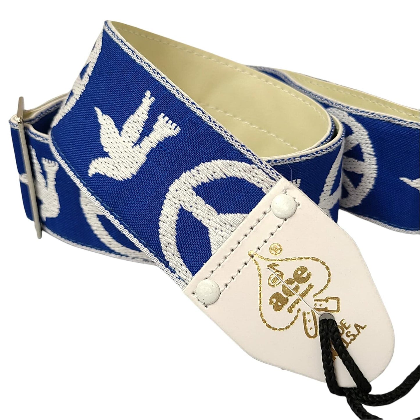 Ace Vintage Reissue Guitar Strap by D’Andrea – Vintage Rock Style – Adjustable – Fits Electric, Acoustic & Bass