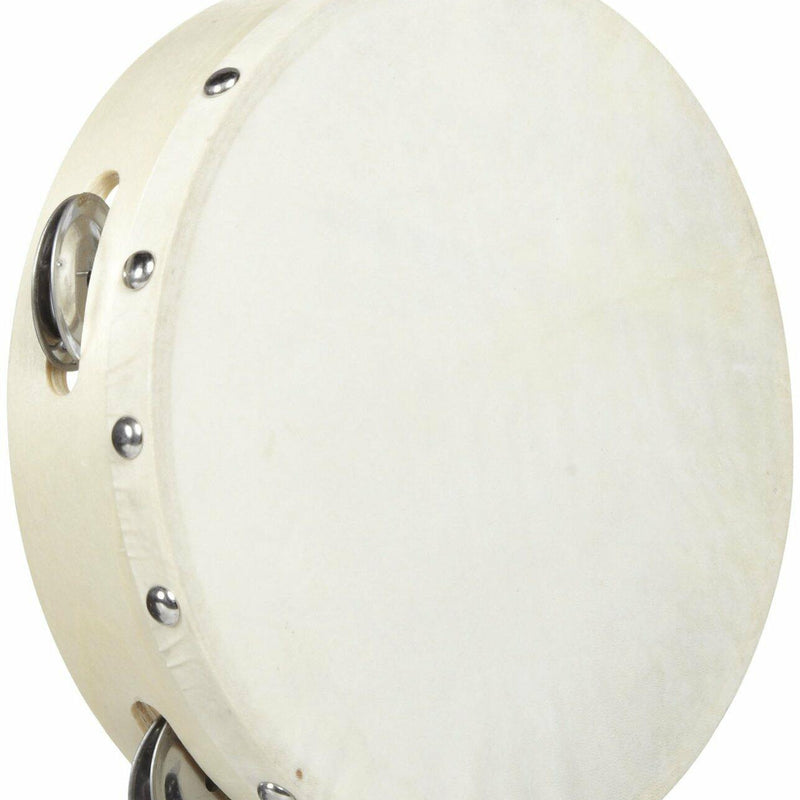 Trophy Tambourines With Non-Replaceable Skin Head - 8" Single Row
