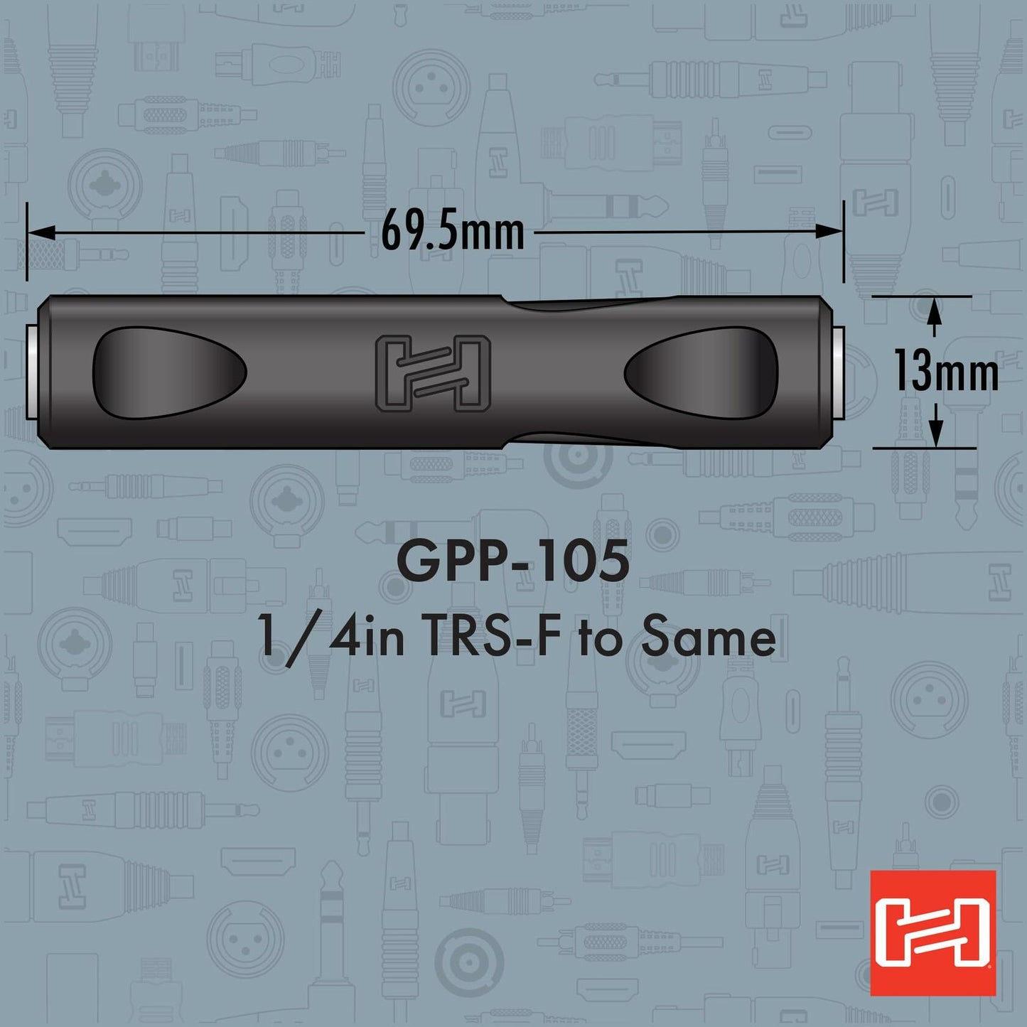 Hosa GPP-105 1/4 Inch TRS to Same Coupler