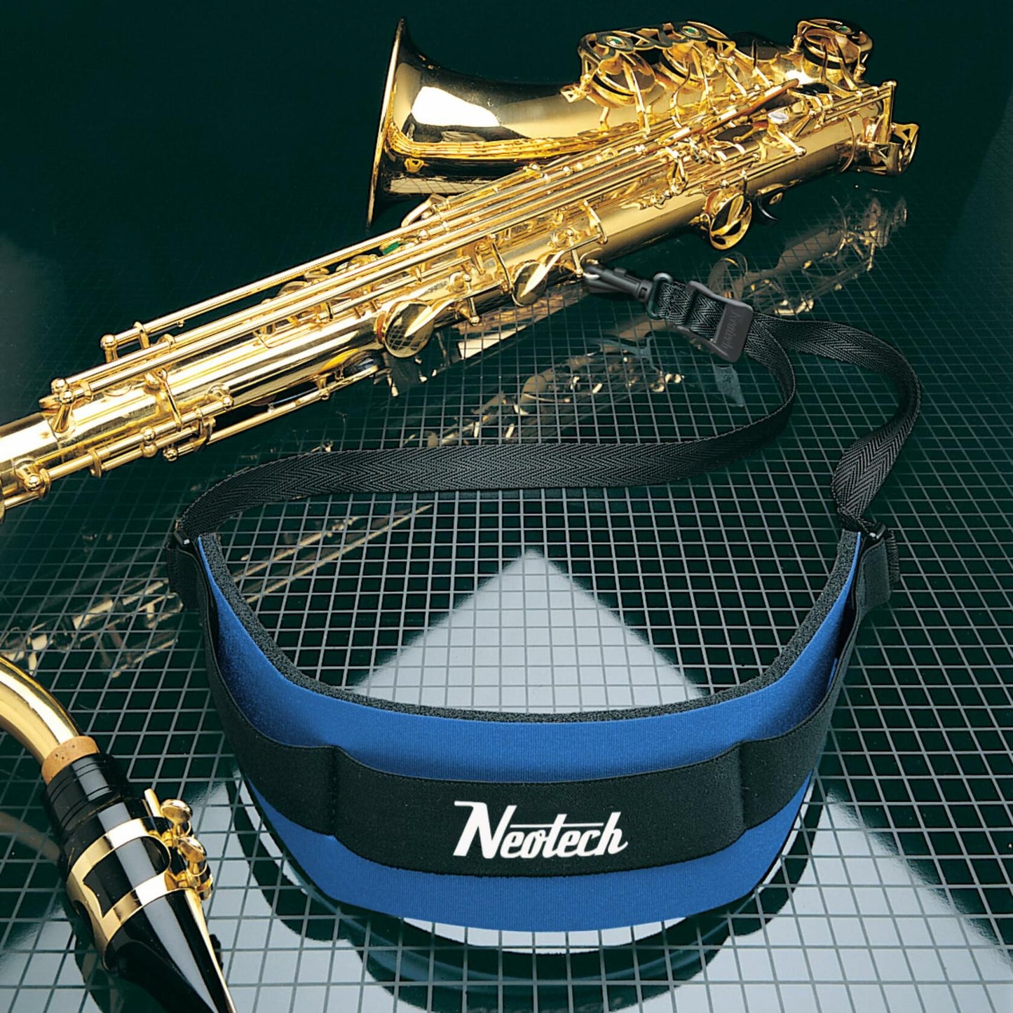 Neotech Saxophone Swivel Hook Neck Strap Soft Sax Padded for Alto Tenor Baritone Soprano – (Regular, Royal Blue) - Made in USA