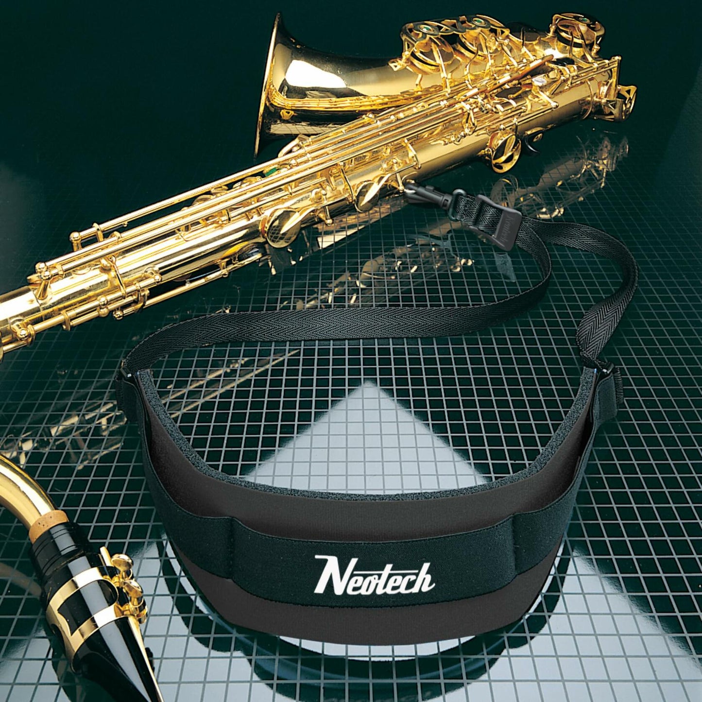 Neotech Saxophone Swivel Hook Neck Strap Soft Sax Padded for Alto Tenor Baritone Soprano – (XL, Black) - Made in USA