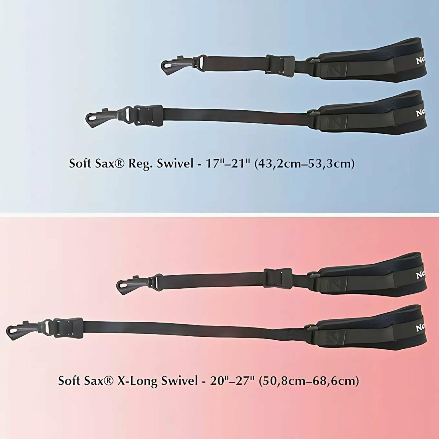 Neotech Saxophone Swivel Hook Neck Strap Soft Sax Padded for Alto Tenor Baritone Soprano – (XL, Black) - Made in USA