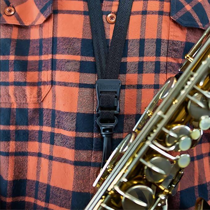 Neotech Saxophone Swivel Hook Neck Strap Soft Sax Padded for Alto Tenor Baritone Soprano – (Regular, Royal Blue) - Made in USA