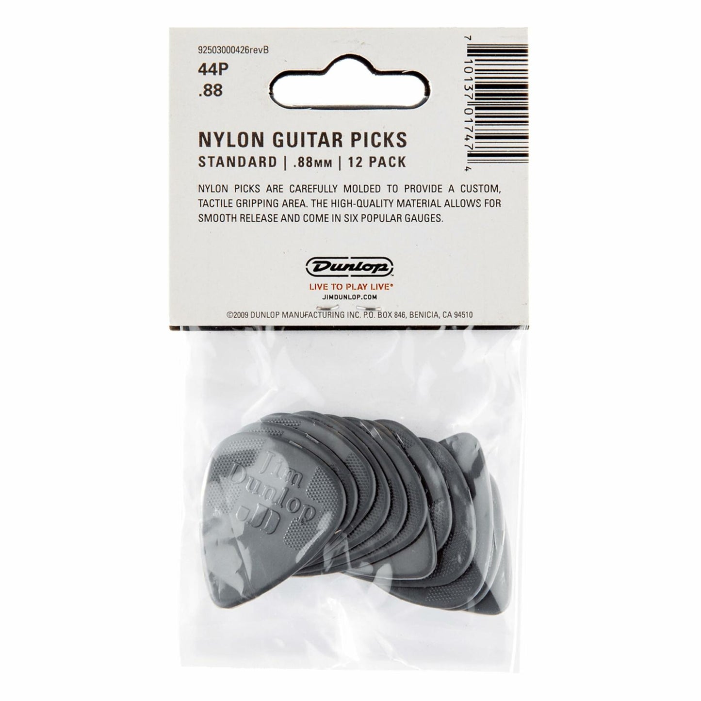 Dunlop Nylon Standard Guitar Pick .88 mm 1 Dozen