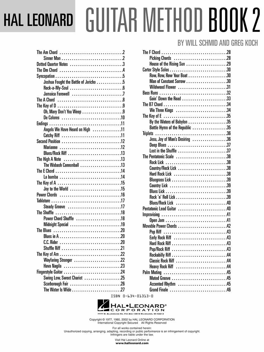 Guitar Method Book 2 | Hal Leonard Beginner to Intermediate Guitar Lesson Book | Learn Chords Fingerstyle Power Chords and Rhythm Techniques | Includes Online Audio for Practice and Self Learning [Paperback] Schmid, Will and Koch, Greg