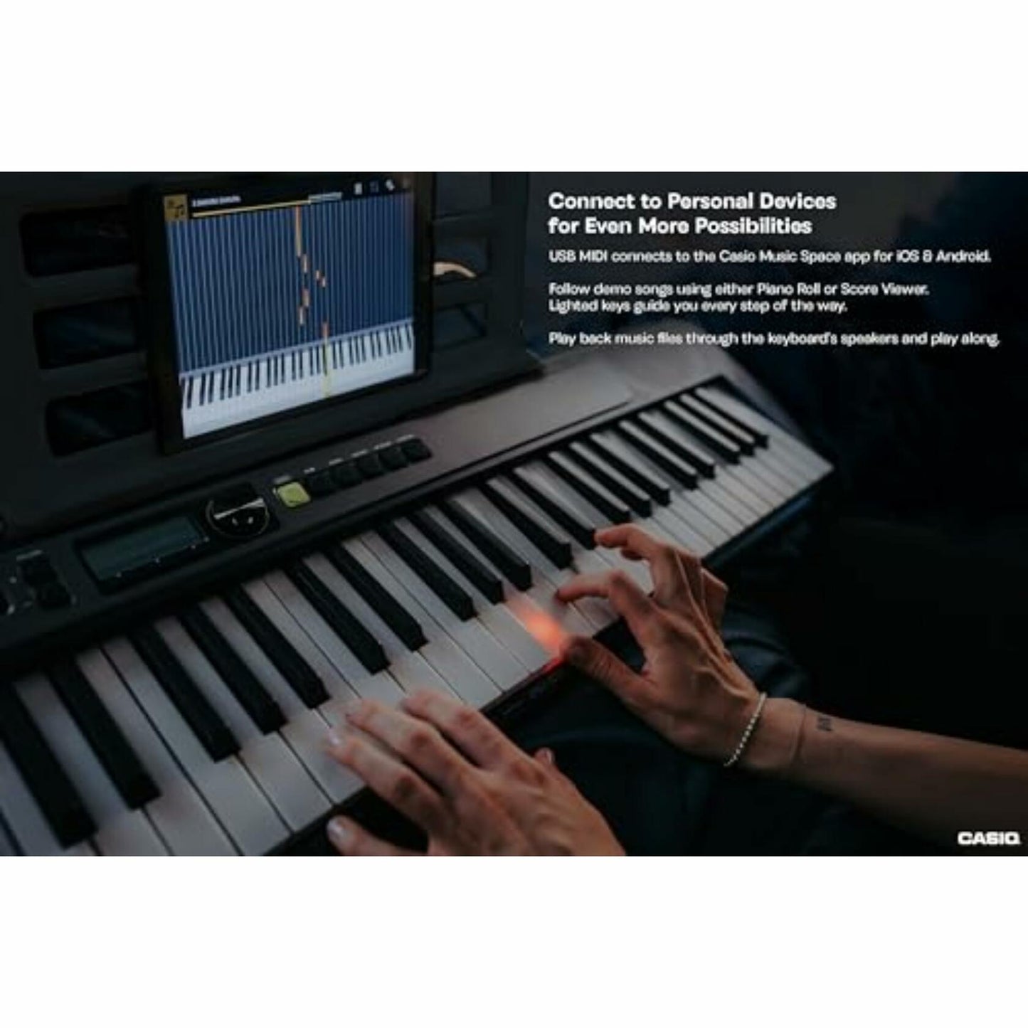 Casio Casiotone LK-S250 – 61-Key Lighted Portable Keyboard | Touch Response| Key Lighting System, 400 Tones, Dance Music Mode | 60 Songs + 4-Stage Lesson System