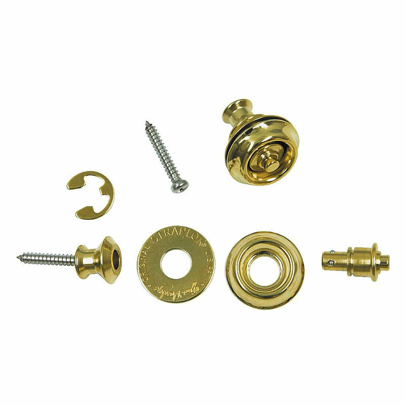 JIM DUNLOP SLS1032BR Straplok Dual Design Strap Retainer System, Brass