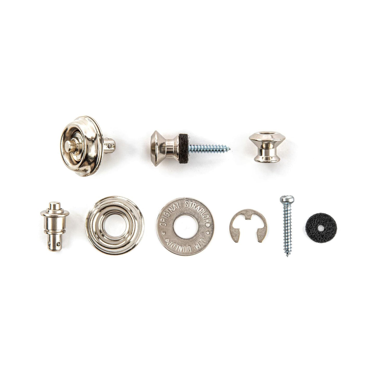 Jim Dunlop Straplok® Strap Retainers Dual Design - Nickel