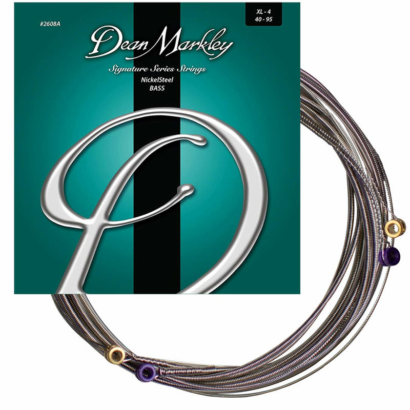 NickelSteel Signature Bass Guitar Strings 4 String Set, Roundwound Electric Bass Strings Extra Light, Incredible Long-Lasting Tone Suited for Rock and Roll, Made in USA, 40-95 Extra Light Gauge