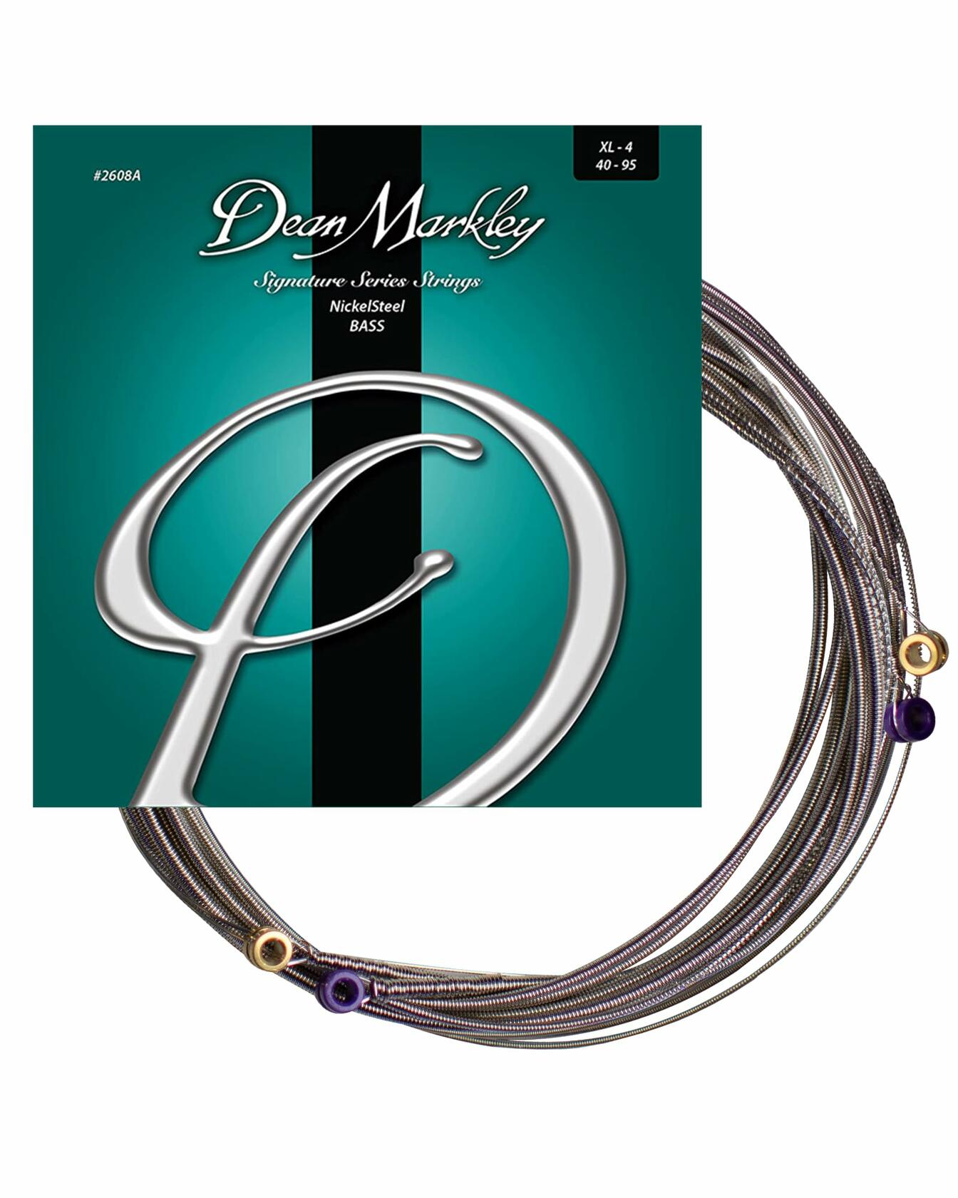 NickelSteel Signature Bass Guitar Strings 4 String Set, Roundwound Electric Bass Strings Extra Light, Incredible Long-Lasting Tone Suited for Rock and Roll, Made in USA, 40-95 Extra Light Gauge