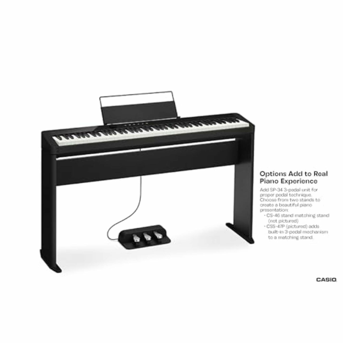 Casio Privia PX-S1100 – 88-Key Touch-Responsive Weighted Digital Piano | Ultra-Portable | Superior Sound | German Grand Tone, Bluetooth, Casio Music Space App | Gloss Black Finish
