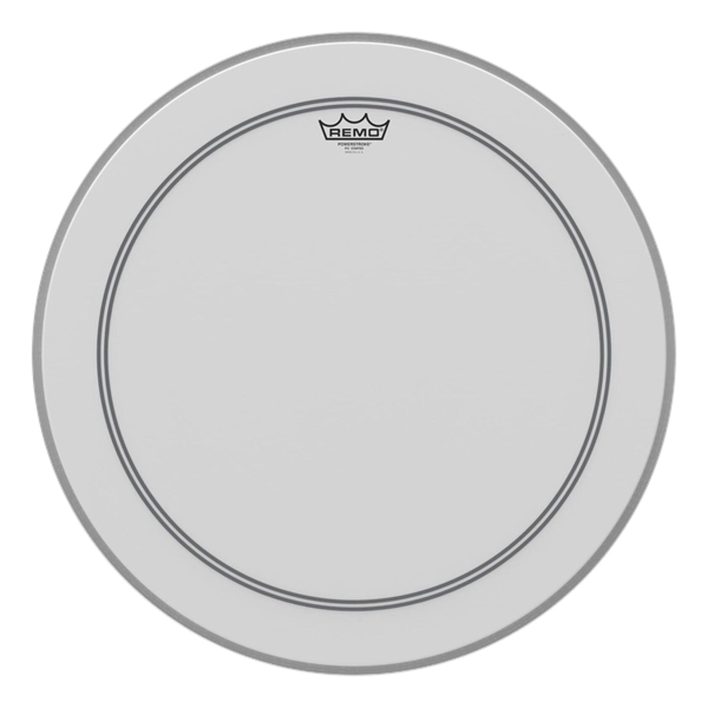 Remo P31122-C2 Coated Powerstroke 3 Bass Drum Head (22-Inch) - White Falam Patch