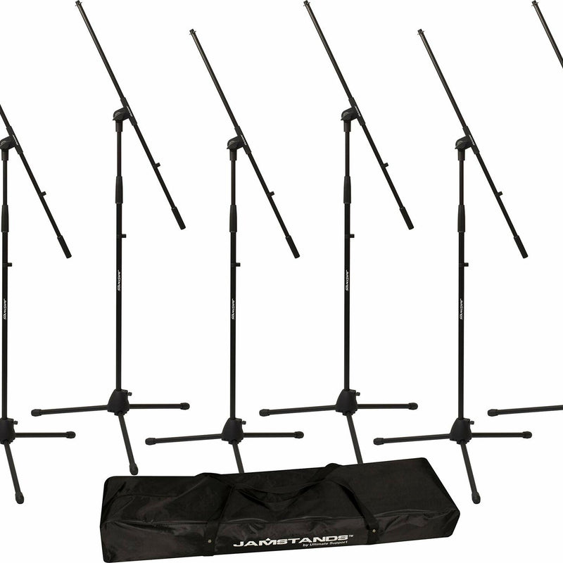 Ultimate Support JamStands MCFB6PK 6-Pack Tripod Mic Stand Bundle for Bands & Studios
