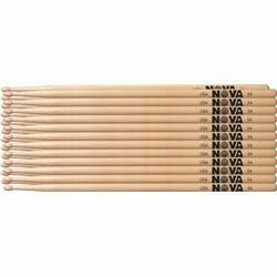 Nova 12-Pair Hickory Drumsticks Wood 5A