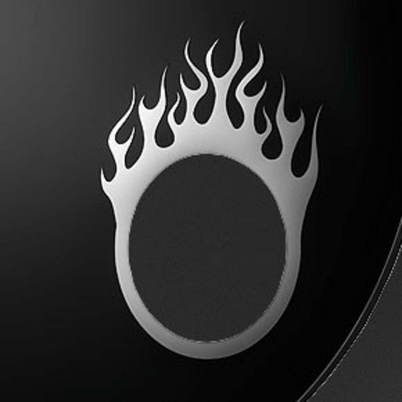 Remo DM-FL05-10 5-Inch Chrome Graphic Dynamo, Flame
