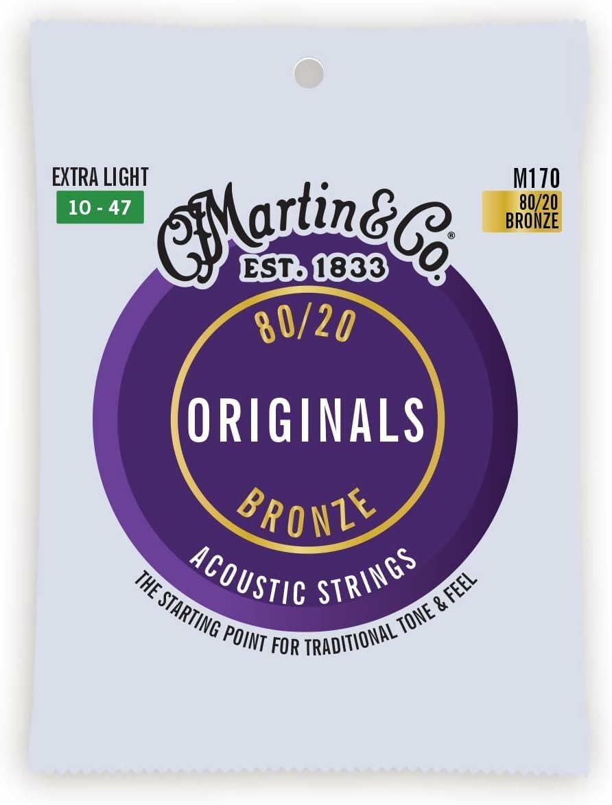 C.F. Martin & Co. M170 80/20 Bronze Acoustic Guitar Strings - Extra Light