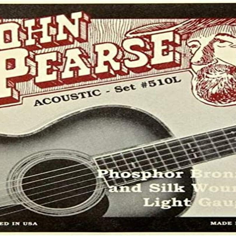 John Pearse Strings® 510L For Acoustic Guitar - Phosphor Bronze And Silk Wound - Light Gauge 11-49