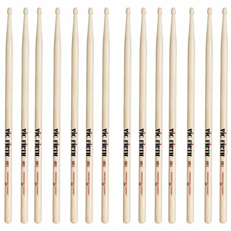 Vic Firth american classic hickory 5a drumsticks (5A78652) 8-PAIRS