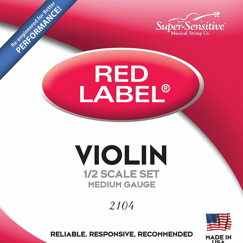 Super Sensitive Red Label Violin Set 1/2 Medium