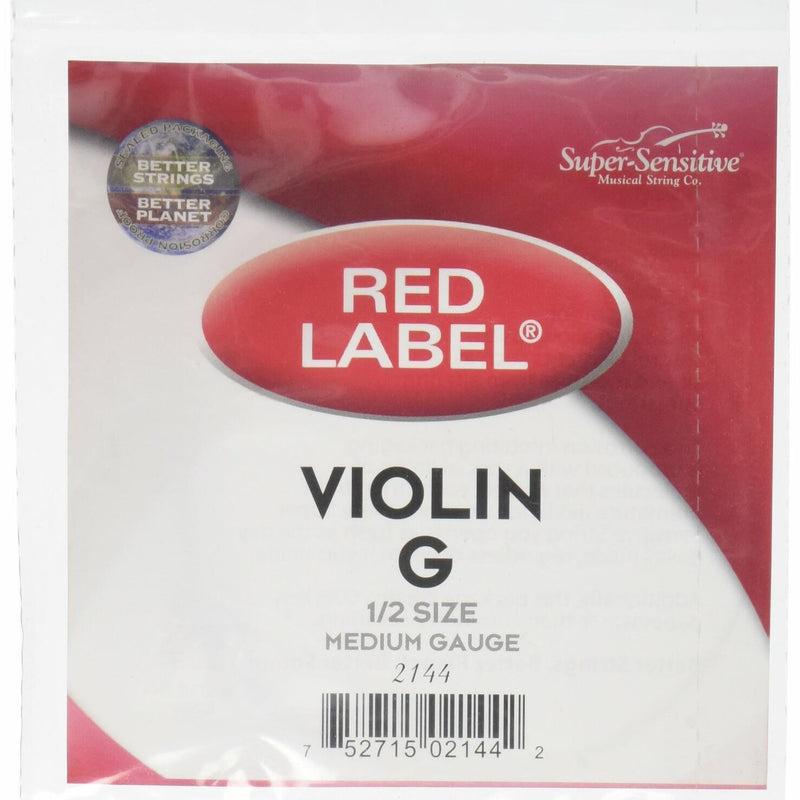Super Sensitive Red Label Violin G String 1/2 Medium