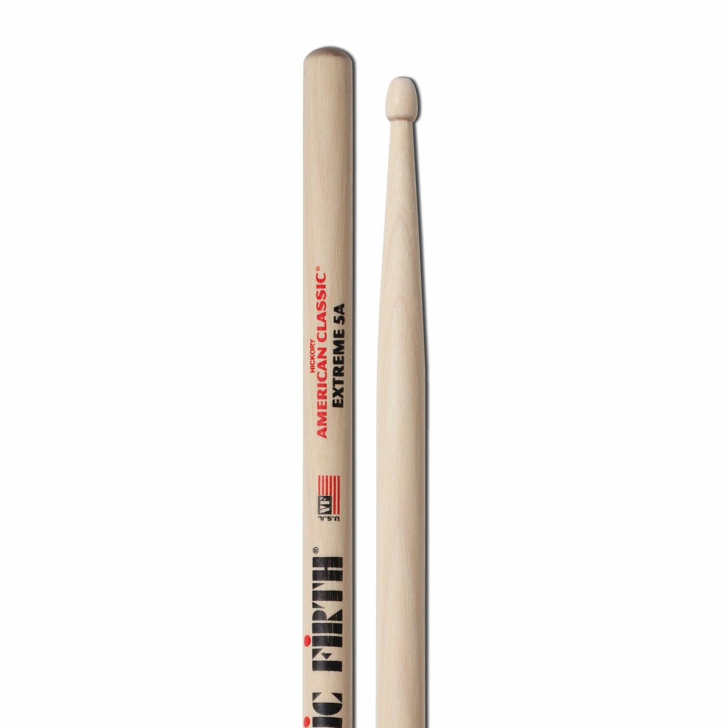 Vic Firth American Classic Series Drumsticks - Extreme 5A - American Hickory - Wood Tip